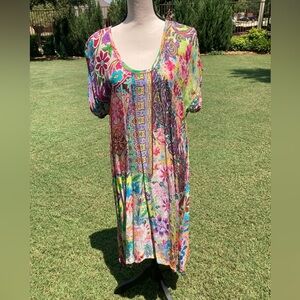 Johnny Was Mix Print Dress